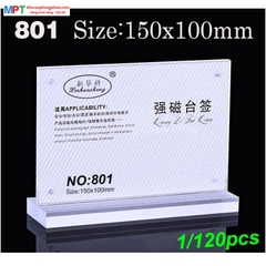Menu mica nam châm A6 đế dày 11mm T-801 - Khổ ngang