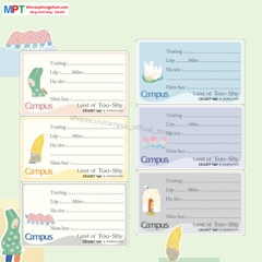 Nhãn vở Campus Land of Too Shy NT-18LTS - 18 cái/tập