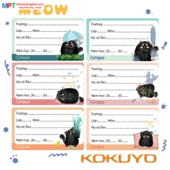 Nhãn vở Campus Meow NT-MEO-18 (18 nhãn/túi)