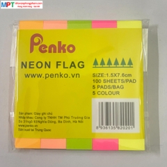 Giấy nhớ 5 màu giấy PENKO - Kích thước 1.5 x 7.6cm