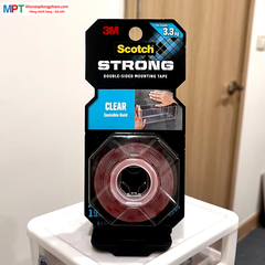 Băng dính hai mặt chịu lực trong suốt 3M SCOTCH 410-S19 - Kích thước: 19mm x 1.5m - chịu trọng tải 3,3kg - Nhập khẩu bởi 3M Việt Nam