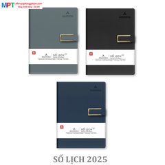 Sổ lịch Agenda 2025 Hải Tiến 228 trang 4542 - KT: 165x240mm - Định lượng 80gsm - khuy bấm nam châm