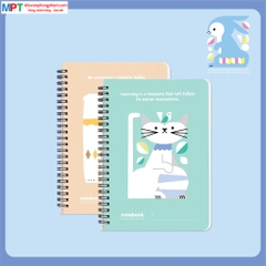 Sổ lò xo Hải Tiến A7 MONO 200 trang 6843 - Giấy vàng chống loá, kích thước 70 x 100mm