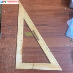 Thước Eke vuông bằng gỗ dành cho giáo viên có tay cầm