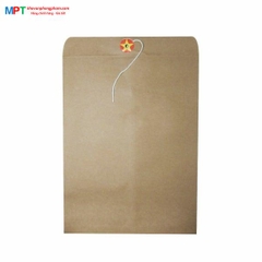 Túi hồ sơ khổ A4 không đáy màu xi măng - Có dây buộc - Bìa thường