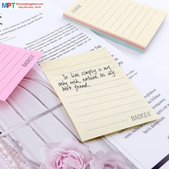 Giấy nhớ 3x4 có dòng kẻ 4 màu Pastel Baoke TZ6001 (76x102mm, 100 tờ)