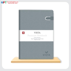 Sổ bìa da cao cấp VISTA 6 khuy bấm nam châm 200 trang 8403 - Kích thước: 150x210mm (Khổ A5)