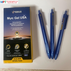 Bút gel bấm Việt Lợi VLG-809 ngòi 0.7mm - Mực xanh