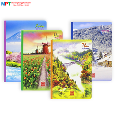 Lốc 10 Vở kẻ ngang Hồng Hà 120 trang bốn mua 1001 - Định lượng 58gms - Tặng bút bi hoặc túi Clear