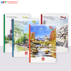 Lốc 10 Vở Hồng Hà 72 trang 1004 Pupil bốn mùa (Dòng kẻ ngang) - Tặng bút bi cao cấp hoặc túi Clear