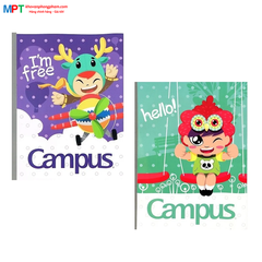 [PHIÊN BẢN GIỚI HẠN - DÀNH CHO LỚP 6] Vở kẻ ngang có chấm thông minh Campus Happy 80 trang - Mua 10 quyển tặng 1 bút bi