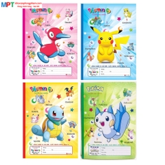 Vở 4 ôly Pokemon Hải Tiến 48 trang 1114 bìa 3D - Định lượng 100gsm - Mua 10 quyển tặng 01 bút chì