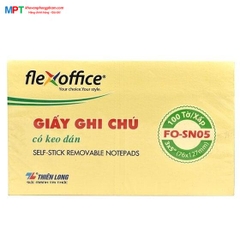 [THANH LÝ] Giấy nhớ Flexoffice 3x5 FO-SN05 - Kích thước 76x127mm - Màu vàng