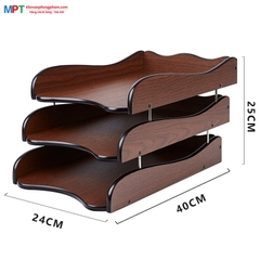 Khay tài liệu 3 tầng gỗ HX-5013