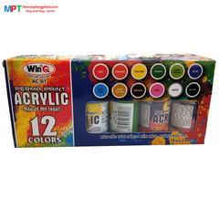 Hộp 12 lọ màu Acrylic WinQ AC-01 (Lọ 30ml)