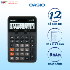 [CHÍNH HÃNG DO BITEX PP] Máy tính Casio AX-12B hiển thị 12 số - Tặng file 20 lá Double A