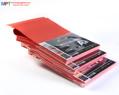 Bìa màu A4 màu ĐỎ - Định lượng 160gsm - 100 tờ/tập