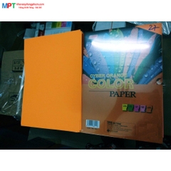 Bìa Màu Dạ Quang A4 100 Tờ ĐL160gsm - Cyber Orange