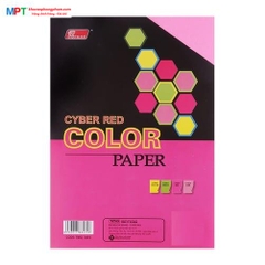 Bìa Màu Dạ Quang A4 100 Tờ ĐL160gsm - Cyber Red