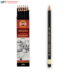 [TẶNG CHÌ KHÔ] Hộp 12 Bút chì Tiệp KOH-I-NOOR 1900 thân đen - 2B...8B - Nhập khẩu bởi Cty Golden Pen