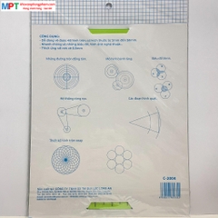 Thước vẽ hình tròn WinQ C-2004 (48 hình tròn 2-50mm)