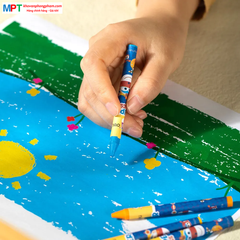 Bút sáp màu 24 màu Super Wings Deli EC21020