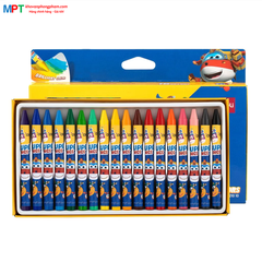 Bút sáp màu 18 màu Super Wings Deli EC21010