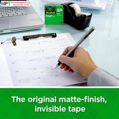 Băng dính kỳ diệu 3M Scotch 19mm x 7.62m Cat.105, trong suốt, bám dính tốt, viết lên được