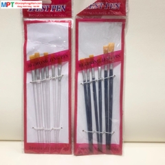 Túi 6 bút lông, cọ vẽ bé loại dẹt