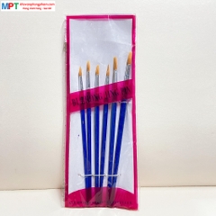 Túi 6 bút lông, cọ vẽ bé loại tròn