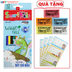 [TẶNG TẨY CHÌ THIÊN LONG] Bút chì màu 12 màu Smartkids SK-CP104