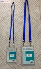 Dây đeo thẻ lụa 2 móc sắt bản rộng 1cm (Dây đeo thẻ lụa 2 đầu móc)