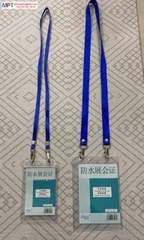 Dây đeo thẻ lụa 2 móc sắt bản rộng 1.5cm (Dây đeo thẻ lụa 2 đầu móc)