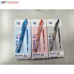 Hộp 12 bút bi Double A BLISS BALL PEN DBP-707-BB11 ngòi 0.7mm - Tặng kèm 3 bút