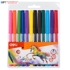 Bút dạ màu 12 màu Deli C10003