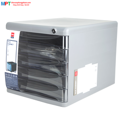 Tủ đựng tài liệu 5 tầng Deli 9795 - Màu xám - Kích thước: 270×360×260mm