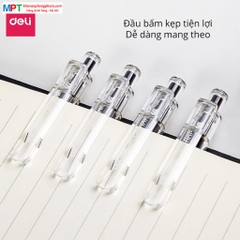 [MUA 10 TẶNG BÚT BI] Bút gel Deli A575 ngòi 0.5mm - Mực đen, Mực xanh (viết lên tới 800m)