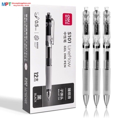 [MUA 10 TẶNG BÚT CHÌ] Bút Gel Deli S101 ngòi 0.5mm - Mực đen, Viết Sổ Calligraphy
