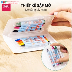 Bút sáp màu 10 màu Deli EC225-10 - Color Kids