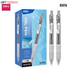 Bút Gel đệm xốp Deli G104 ngòi ST 0.5mm - viết trơn, nhanh khô