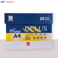 Giấy in A4 Hồng Hà Delus 4960 - định lượng 70gsm, không gây kẹt giấy