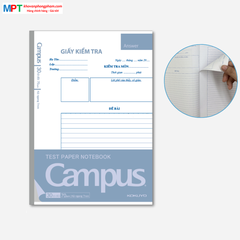 Giấy kiểm tra Campus không chấm dạng vở TPN-B5L30 - Dòng kẻ ngang, 30 tờ đôi