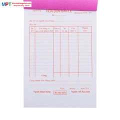 Hóa đơn bán lẻ A5 1 liên loại đẹp (13x19cm)