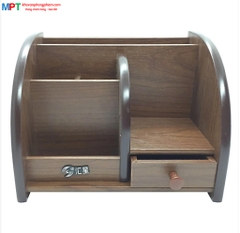 Cắm bút gỗ HX-1018 - Kích thước: 202 x 143 x 148mm