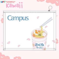 Túi đựng tài liệu có khóa Zip Campus Kawaii A4