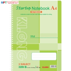 Sổ lò xo Klong đơn A4 320 trang Ms382