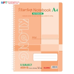 Sổ lò xo Klong đơn A4 400 trang 394 - Định lượng 58gsm - Kích thước 210x297mm