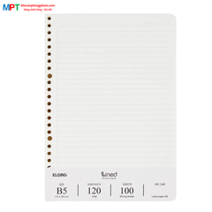 Ruột sổ còng kẻ ngang khổ B5 KLONG 548 - Định lượng 120gsm - Kích thước 175x250mm