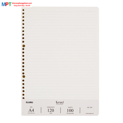 Ruột sổ còng kẻ ngang khổ A4 KLONG 558 - Định lượng 120gsm - Kích thước: 210x297mm