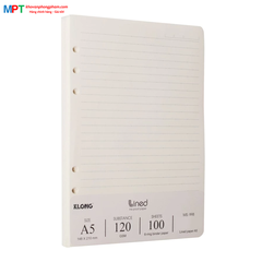Ruột sổ còng kẻ ngang khổ A5 KLONG 998 - Định lượng 120gsm - Kích thước: 148x210mm